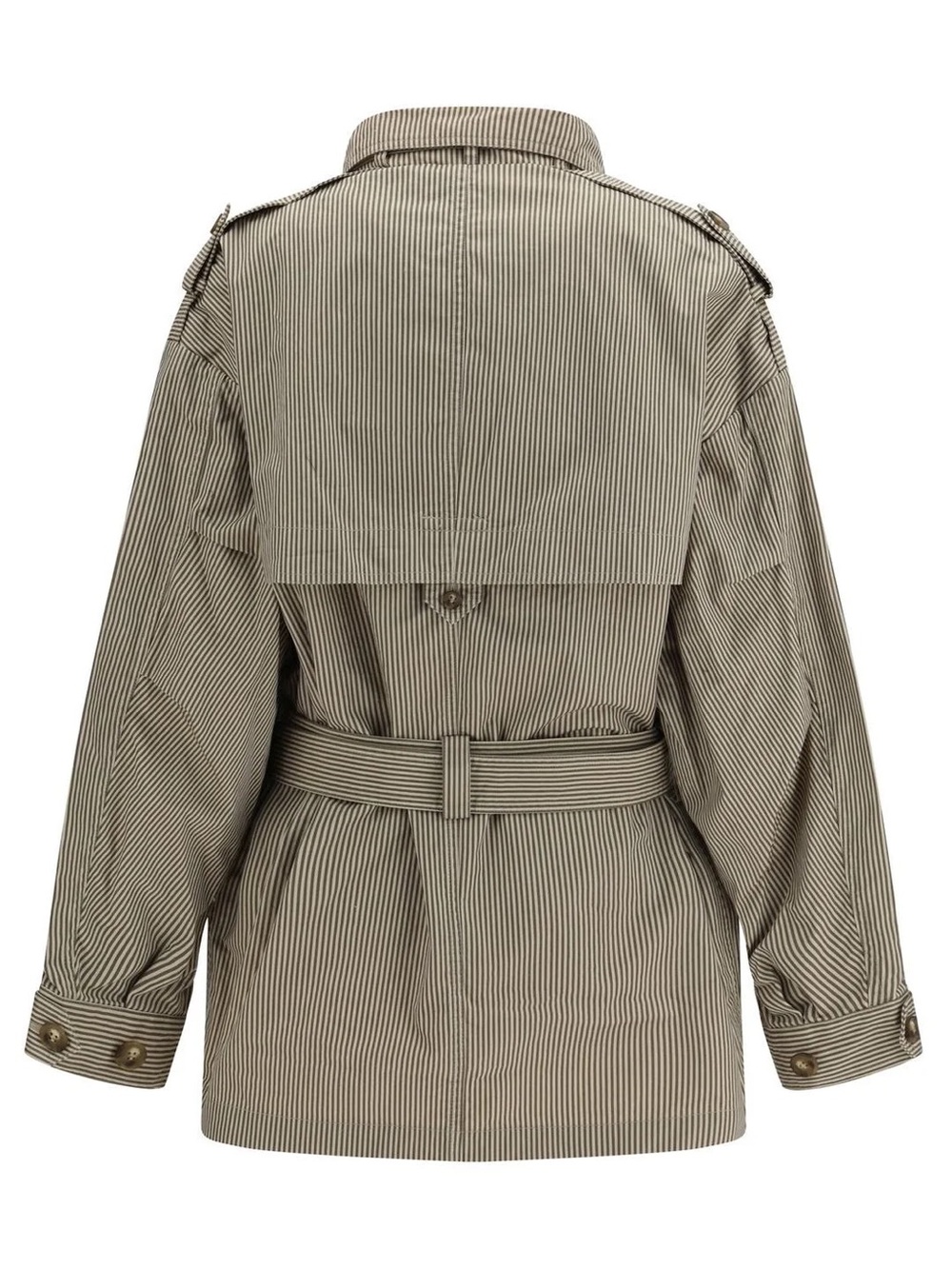 NWT Isabel Marant Etoile Claya Jacket Trench Coat Beige Khaki 38 US 6 Medium - Picture 6 of 16